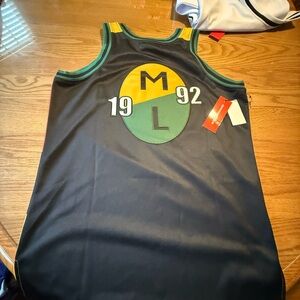 Black and Green Graphic Tank Top